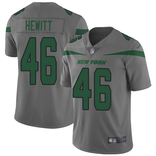 New York Jets Limited Gray Youth Neville Hewitt Jersey NFL Football #46 Inverted Legend->youth nfl jersey->Youth Jersey